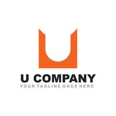 U letter logo design