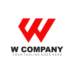 W letter logo design vector template
