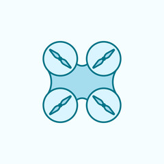 drone propellers  field outline icon