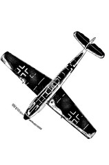 Digital sketch of vintage World War 2 aircraft.
