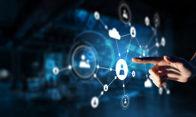 Fototapeta premium Social connection and networking