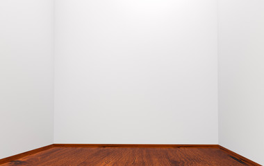 Grey walls and wooden floor. Empty room. 3D rendering