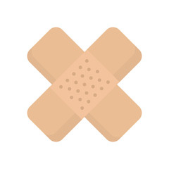 bandage icon in flat style isolated vector illustration on white transparent background. plaster icon.