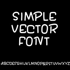 Fototapeta premium Simple alphabet. Modern font. Vector illustration.