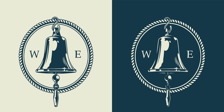Vintage nautical emblem concept