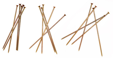 Long Golden Screws pile.