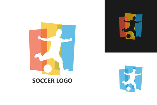 Soccer Logo Template Design Vector, Emblem, Design Concept, Creative Symbol, Icon