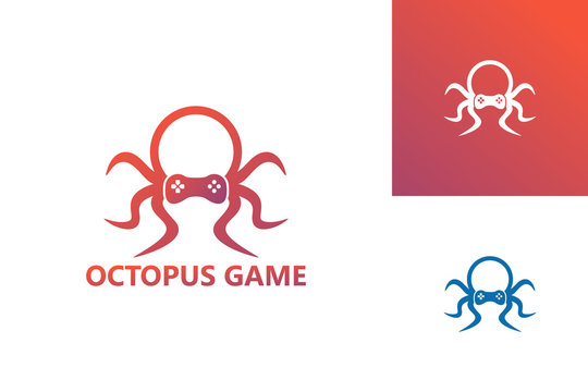 Octopus Game Logo Template Design Vector, Emblem, Design Concept, Creative Symbol, Icon