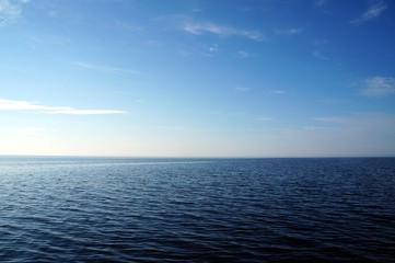 The Ladoga lake at evening