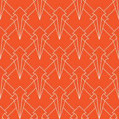seamless art deco geometric orange 2 pattern graphic design illustration vector
