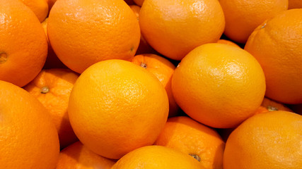 close-up oranges in market