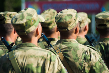 The parade of soldiers