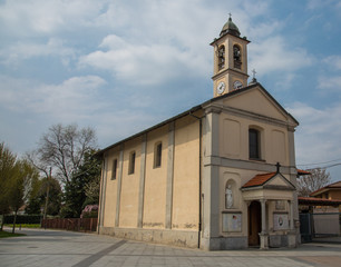 Fototapeta na wymiar Somma Lombardo VA, Italy, May 2018, Chiesa S. Margherita - church 