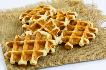 waffles on white background