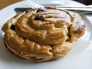 Cinnamon and raisin pastry