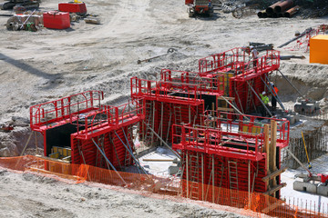 construction site for the construction of a shopping center