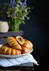 bun with boiled condensed milk