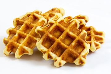 waffles isolated on white background