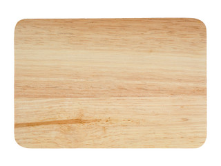 Kitchen cutting board isolated on white background.
