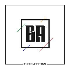 Initial Letter BA Logo Template Design Vector Illustration