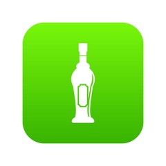 Alcohol bottle icon digital green for any design isolated on white vector illustration