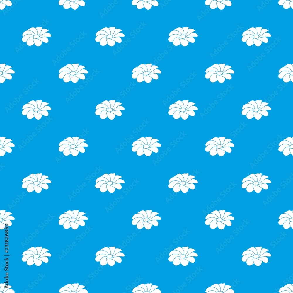 Poster bright flower pattern vector seamless blue repeat for any use