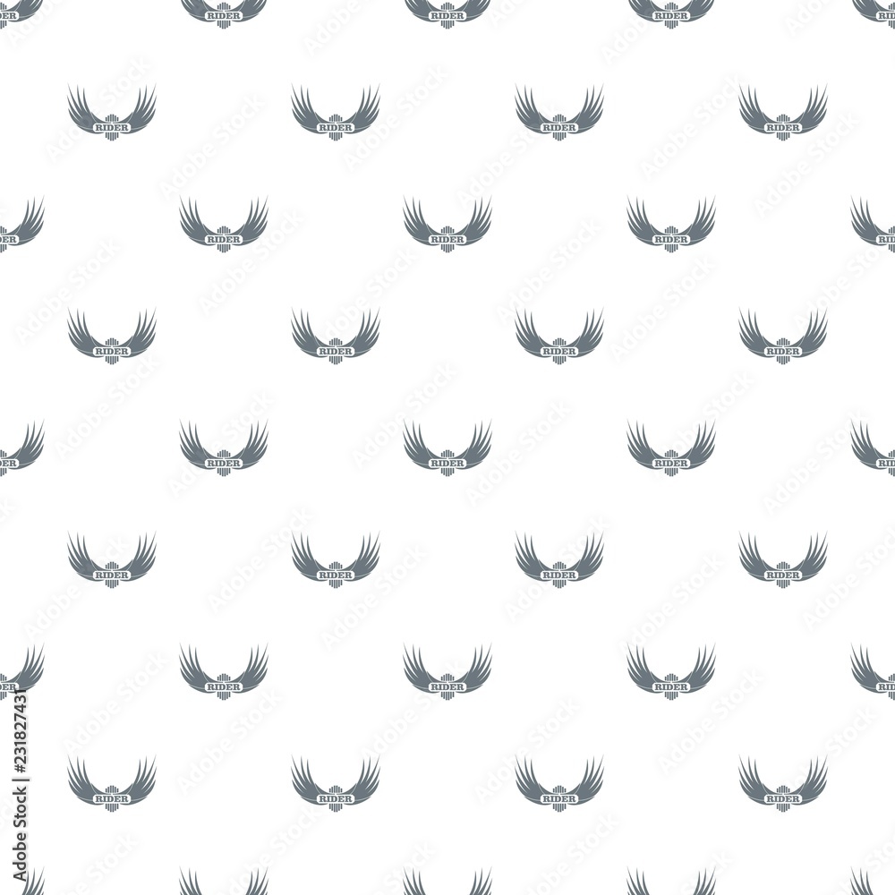 Poster rider wing pattern vector seamless repeat for any web design