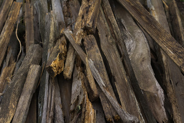 Horizontal background with old wooden boards