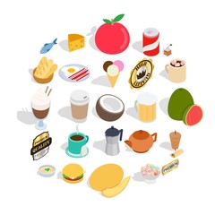 Shipment icons set. Isometric set of 25 shipment vector icons for web isolated on white background