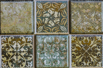pattern with ornamental mosaic, decorative ceramic tile