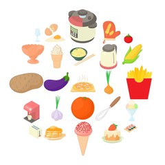 Coffee maker icons set. Cartoon set of 25 coffee maker vector icons for web isolated on white background