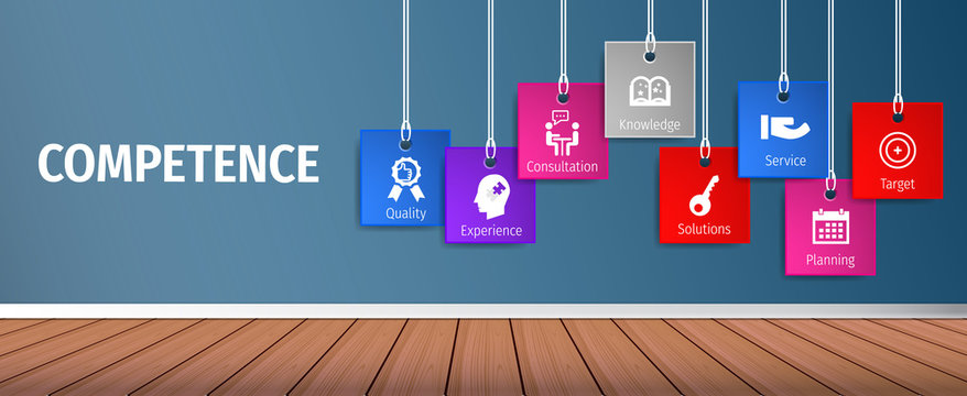 Competence business with icon