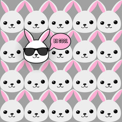 Fototapeta premium seamless pattern with cute rabbits