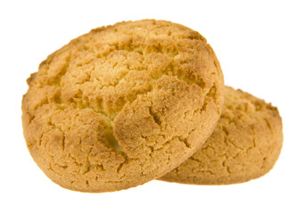 homemade cookies isolated on white background close up