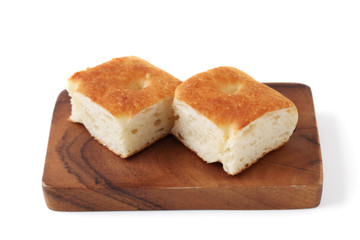 フォカッチャ ピザ パン 白背景