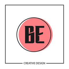 Initial Letter BE Logo Template Design Vector Illustration