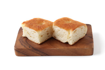 フォカッチャ ピザ パン 白背景