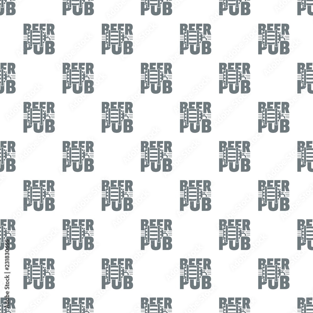 Poster beer pub pattern vector seamless repeat for any web design