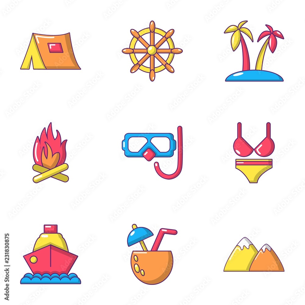 Poster breakout icons set. flat set of 9 breakout vector icons for web isolated on white background