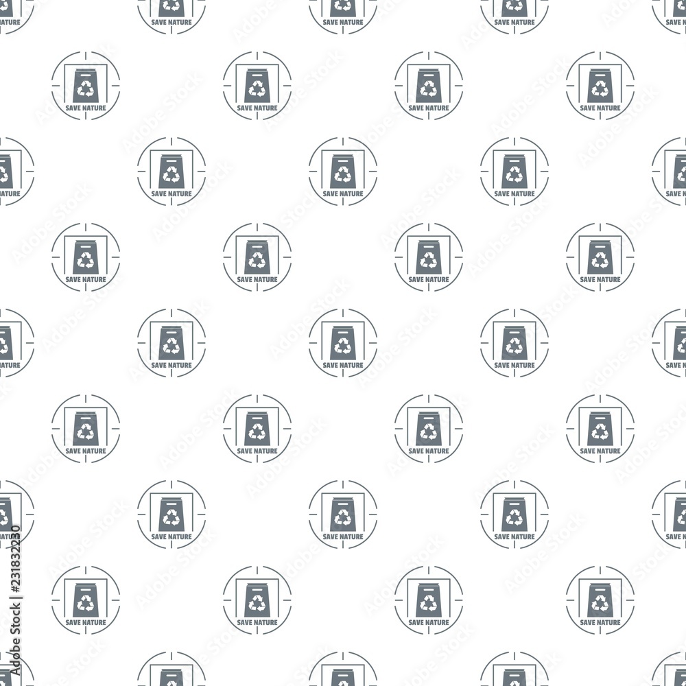 Poster waste recycling pattern vector seamless repeat for any web design