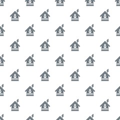 Fototapeta premium Green house pattern vector seamless repeat for any web design