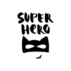 Super hero hand lettering