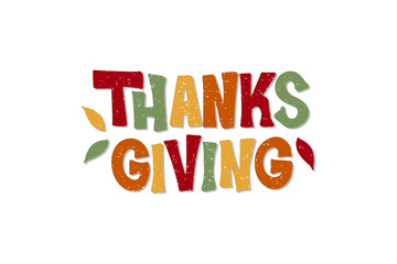 Thanksgiving - hand drawn lettering typography