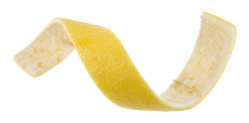 Lemon peel isolated on a white background