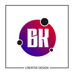 Initial Letter BK Logo Template Design Vector Illustration