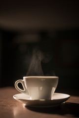 Fototapeta premium Steamy coffee cup