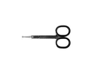 Stainless steel nose hair scissors isolated on white background with clipping path