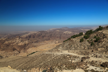 Beautiful view of Wadi Sabra desert in Hashemite Kingdom of Jordan