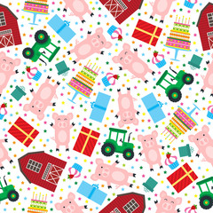 Birthday pig seamless