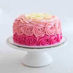 Pink smash cake